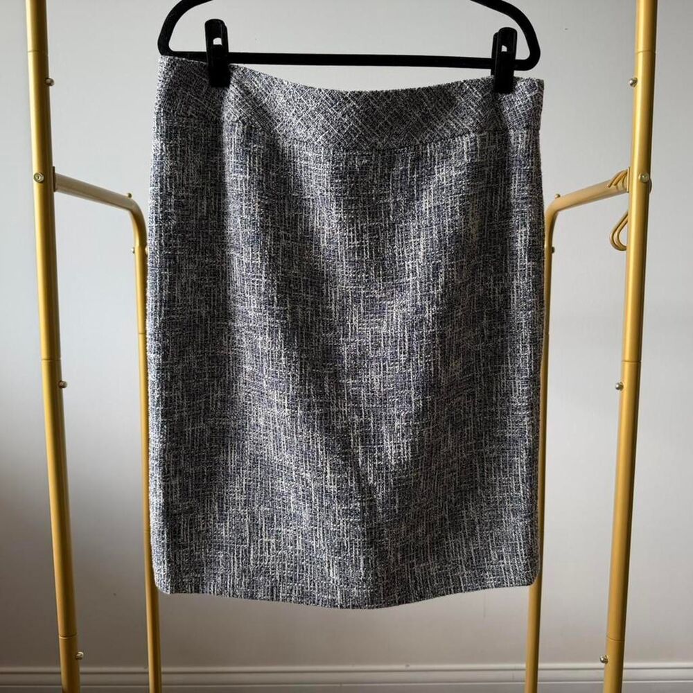 Kasper Women's Navy and White Skirt